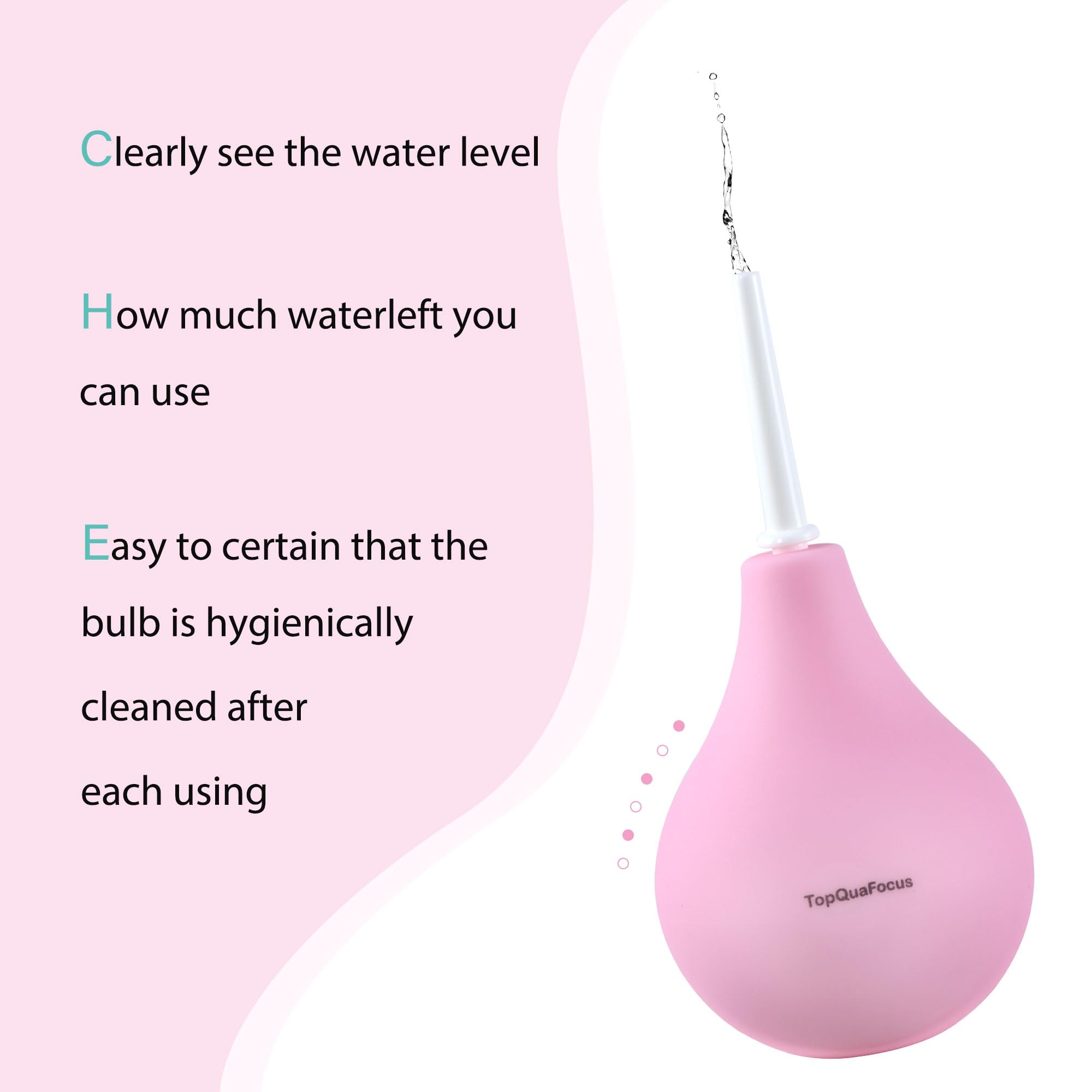 TopQuaFocus 8oz Enema Bulb Kit Anal and Vaginal Douche Bulb for Men Flushing System Enemas Silicone TopQuaFocus