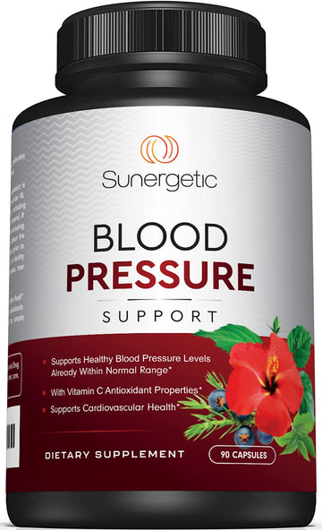 Premium Blood Pressure Support Supplement For Cardiovascular & Heart Health with Garlic