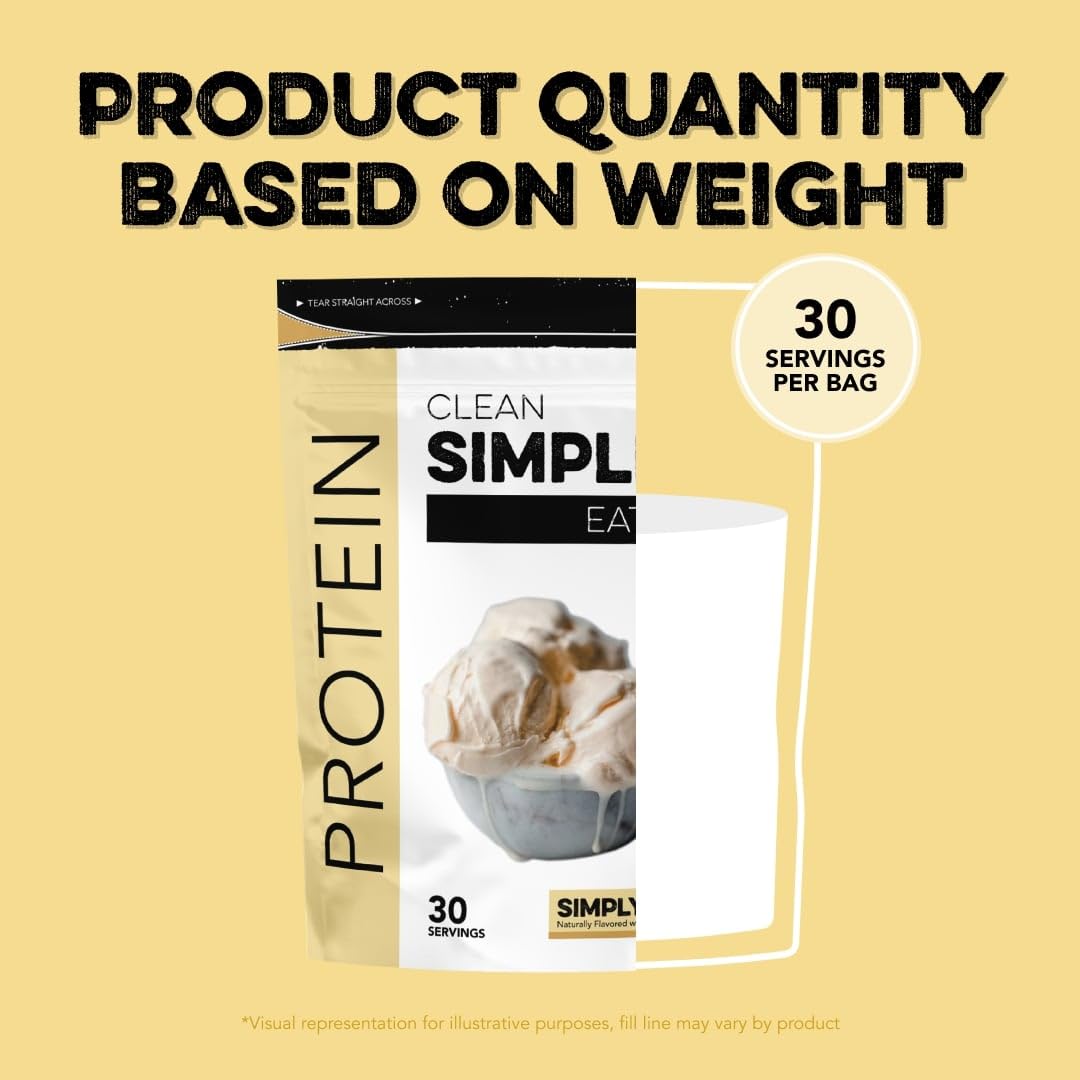 Clean Simple Eats Simply Vanilla Whey Protein Powder, Natural Sweetened and Cold-Proce Clean Simple Eats