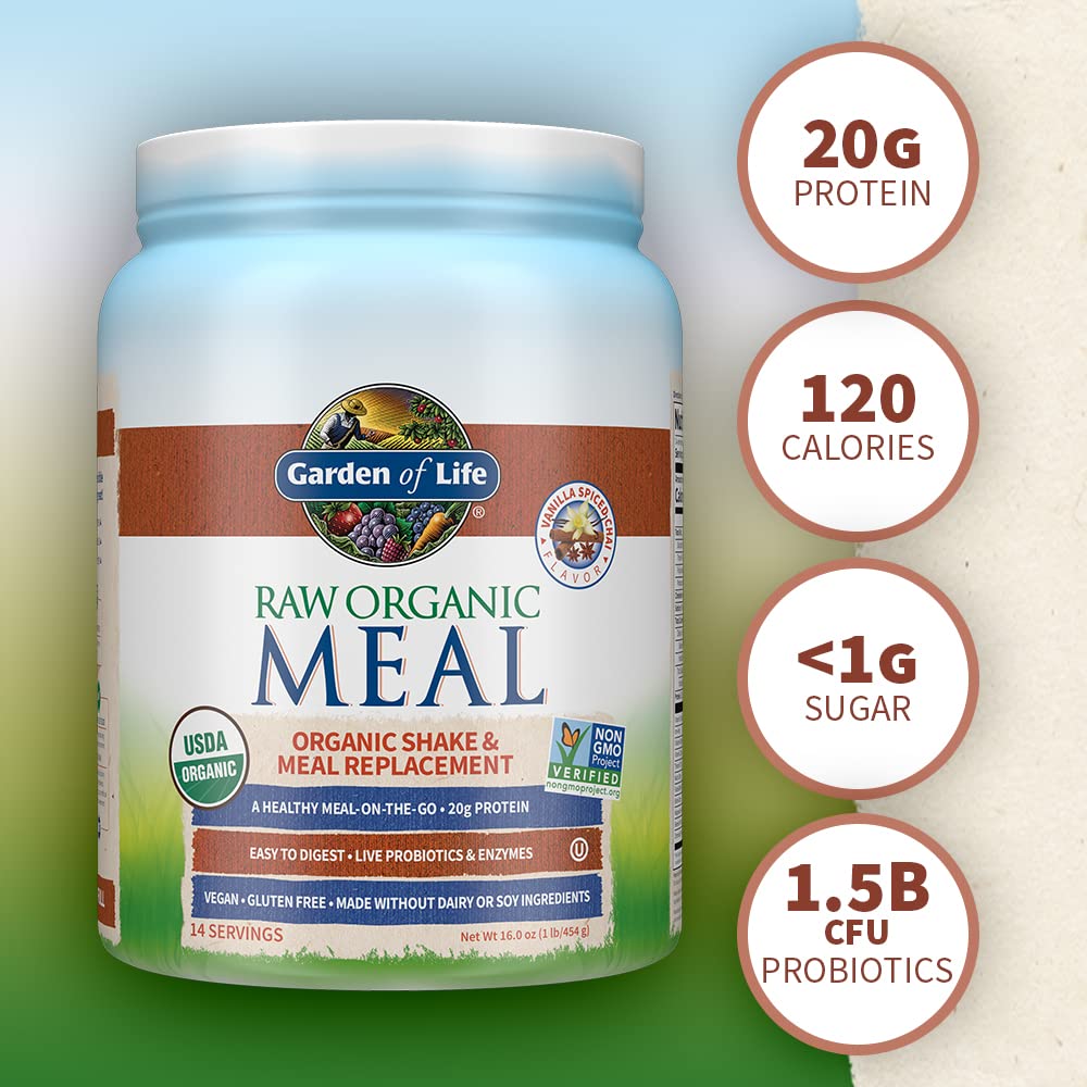 Garden of Life Meal Replacement Vanilla Chai Powder, 14 Servings
