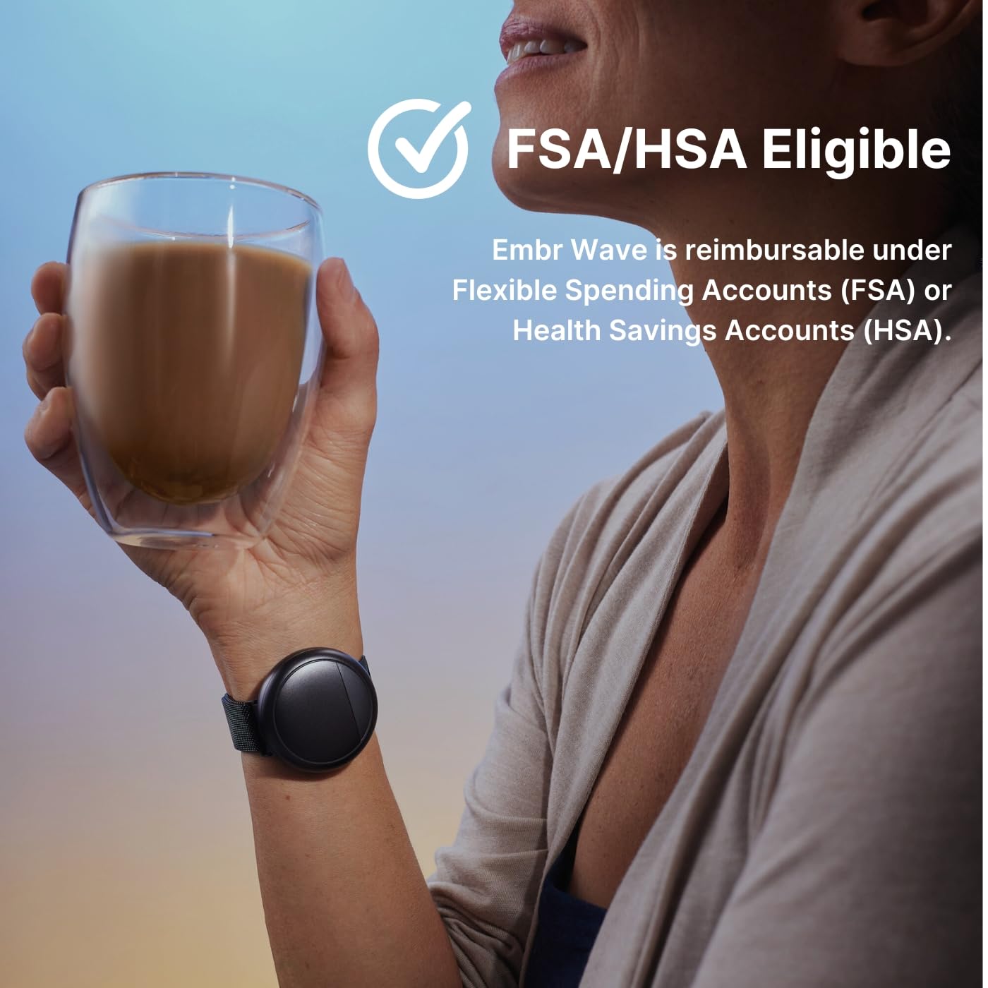 Embr Wave Cooling and Warming Wristband - Personalized Thermal Relief - Manage Hot Flashes, Night Sweats Embr