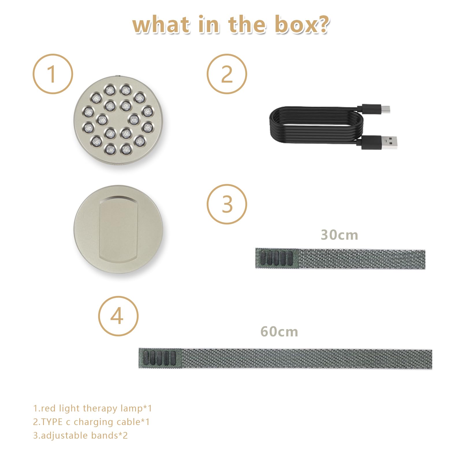 Red Light Therapy Device, Wearable Light Therapy Lamp for Pain Relief for Knee Muscle Feet Hands Origintek