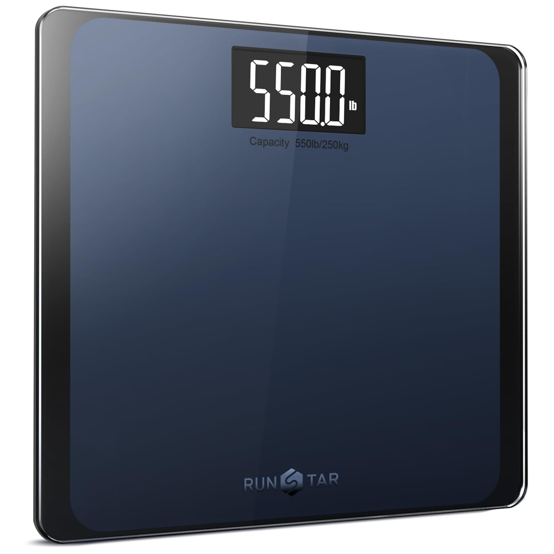 RunSTAR 550lb Bathroom Digital Scale for Body Weight with Ultra-Wide Platform and Large