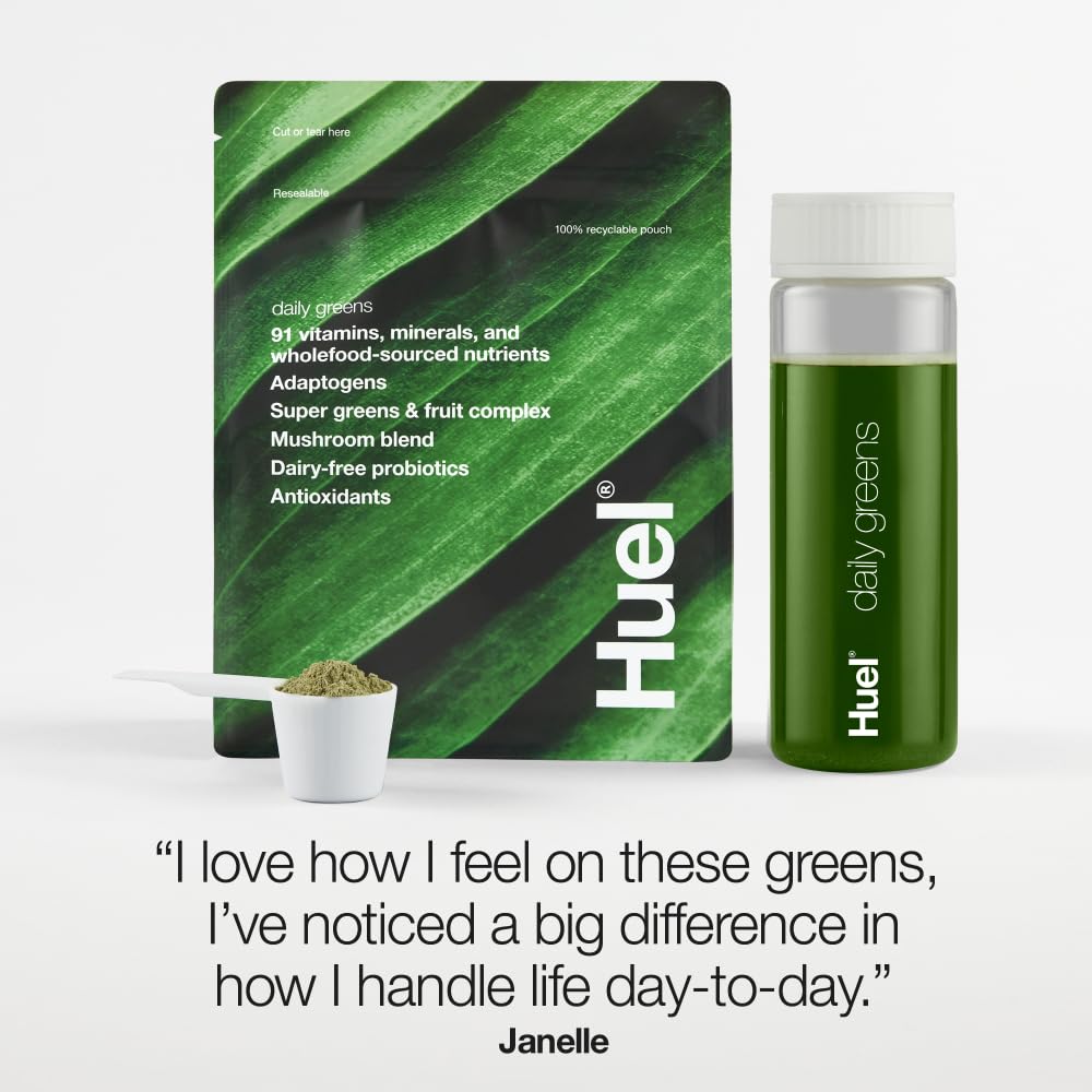 Huel Daily Greens | Superfood Greens Powder | 91 Vitamins, Minerals, and Wholefood Huel