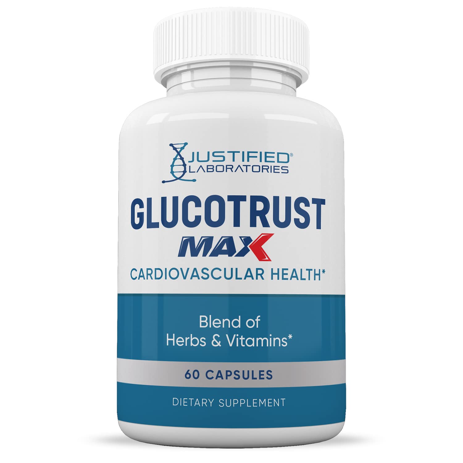 Justified Laboratories (5 Pack) Glucotrust Max 1295MG Formula Supplement Pills 300 cap Justified Laboratories