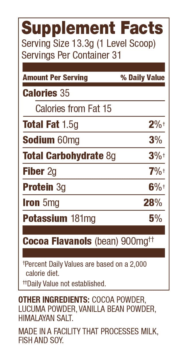 FlavaMix Performance Cocoa Powder | 900mg of Cocoa Flavanols | Promotes Heart & Brain FlavaNaturals