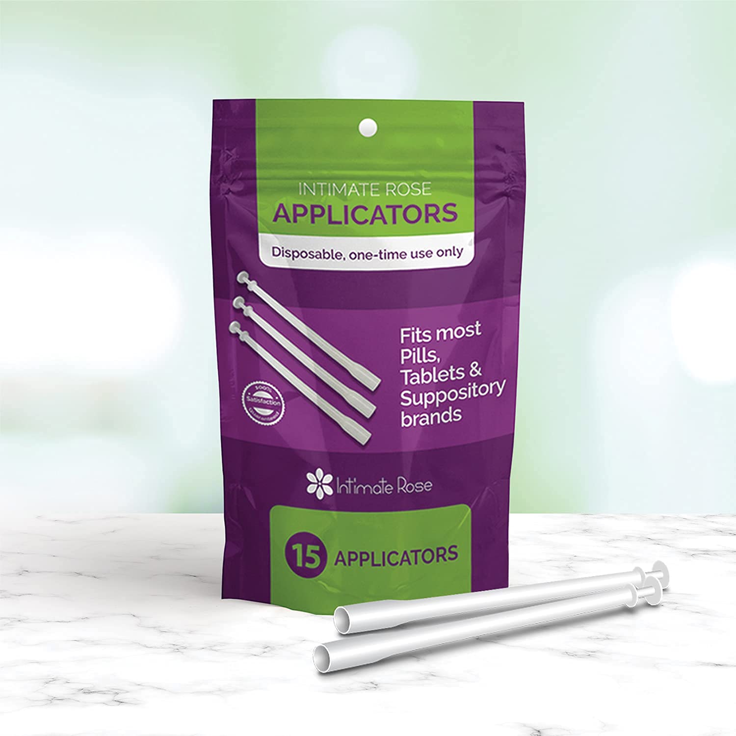 Intimate Rose 15 Count Vaginal Suppository Applicator - Fits Most Boric Acid Suppositories & Vaginal Intimate Rose