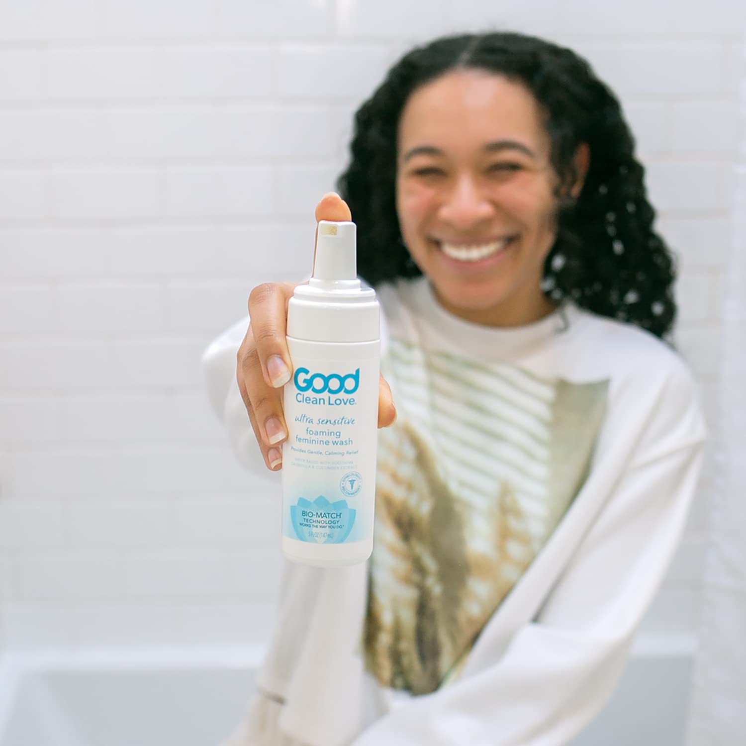 Good Clean Love Ultra Sensitive Foaming Feminine Wash, pH-Balanced Vaginal Soap for Women Good Clean Love