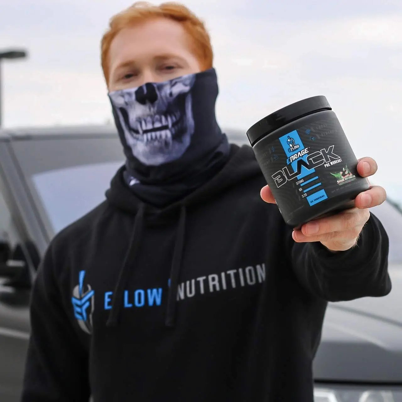 eFlow Nutrition Enrage Black High Stimulant Pre Workout Supplement - Preworkout Powder to Boost Energy, Pumps and Strength - 4 Flavors (30 Servings) (Sour Watermelon)