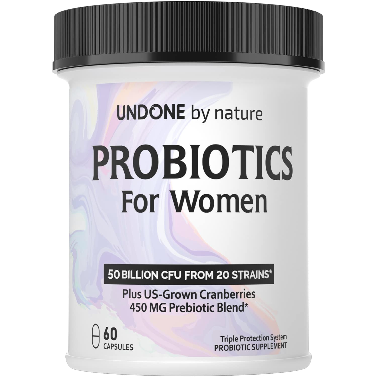 Undone By Nature Probiotic for Women, 50 Billion CFU Women's Probiotics with Prebiotics