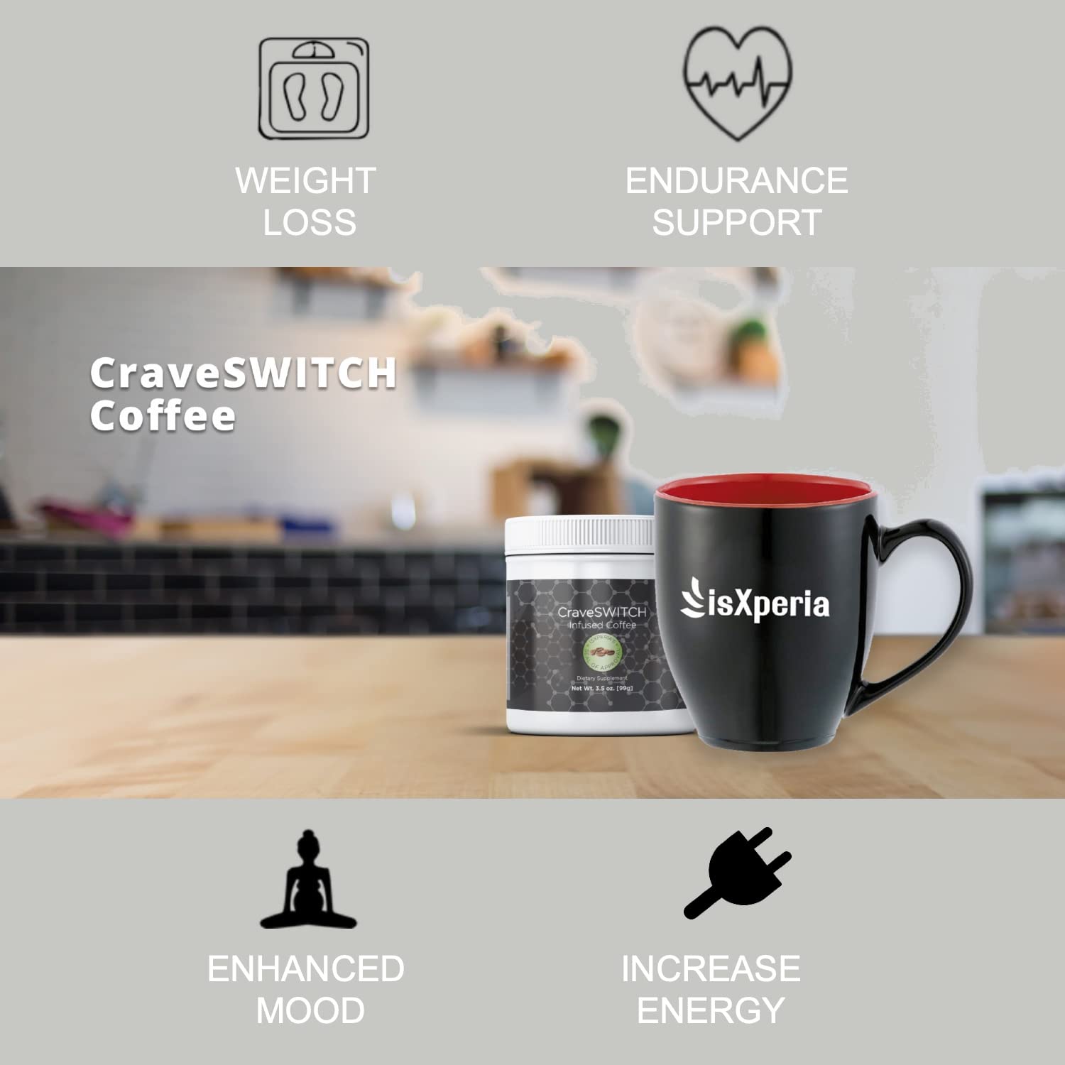 isXperia CraveSWITCH Bold Coffee - Colombian Arabica Coffee with Antioxidants isXperia