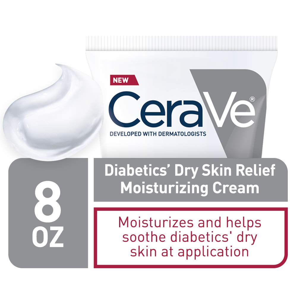 CeraVe Moisturizing Cream for Diabetics’ Dry Skin | Urea Cream with Bilbe CeraVe