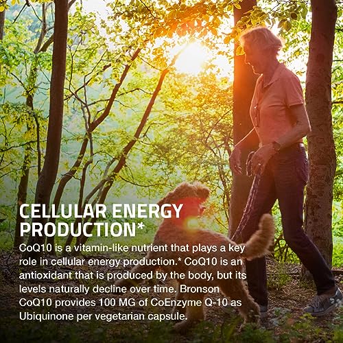Bronson CoQ10 100 MG High Potency Cellular Energy Production, 60 Vegetarian Capsules Bronson