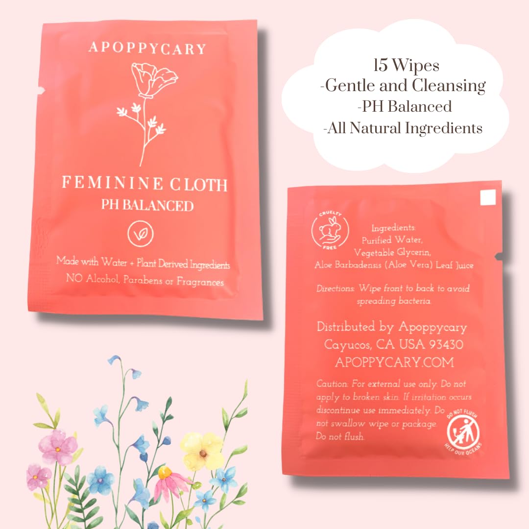 Organic 77 PC Period Kit Moon Box for Teens and Tweens - Organic Cotton Top Sheet Feminine Pads APOPPYCARY