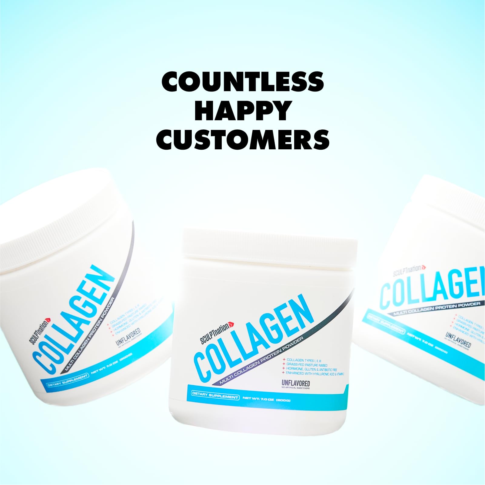 Sculpt Nation by V Shred Collagen Peptides Powder - Types I, II, and III Collagen Plus Sculpt Nation