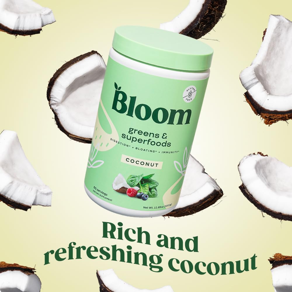Bloom Nutrition Super Greens Powder Smoothie & Juice Mix - Probiotics for Digestive Bloom Nutrition