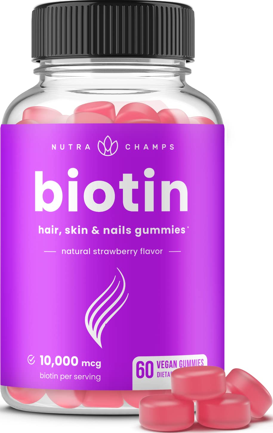 NutraChamps Biotin Gummies 10000mcg [High Potency]