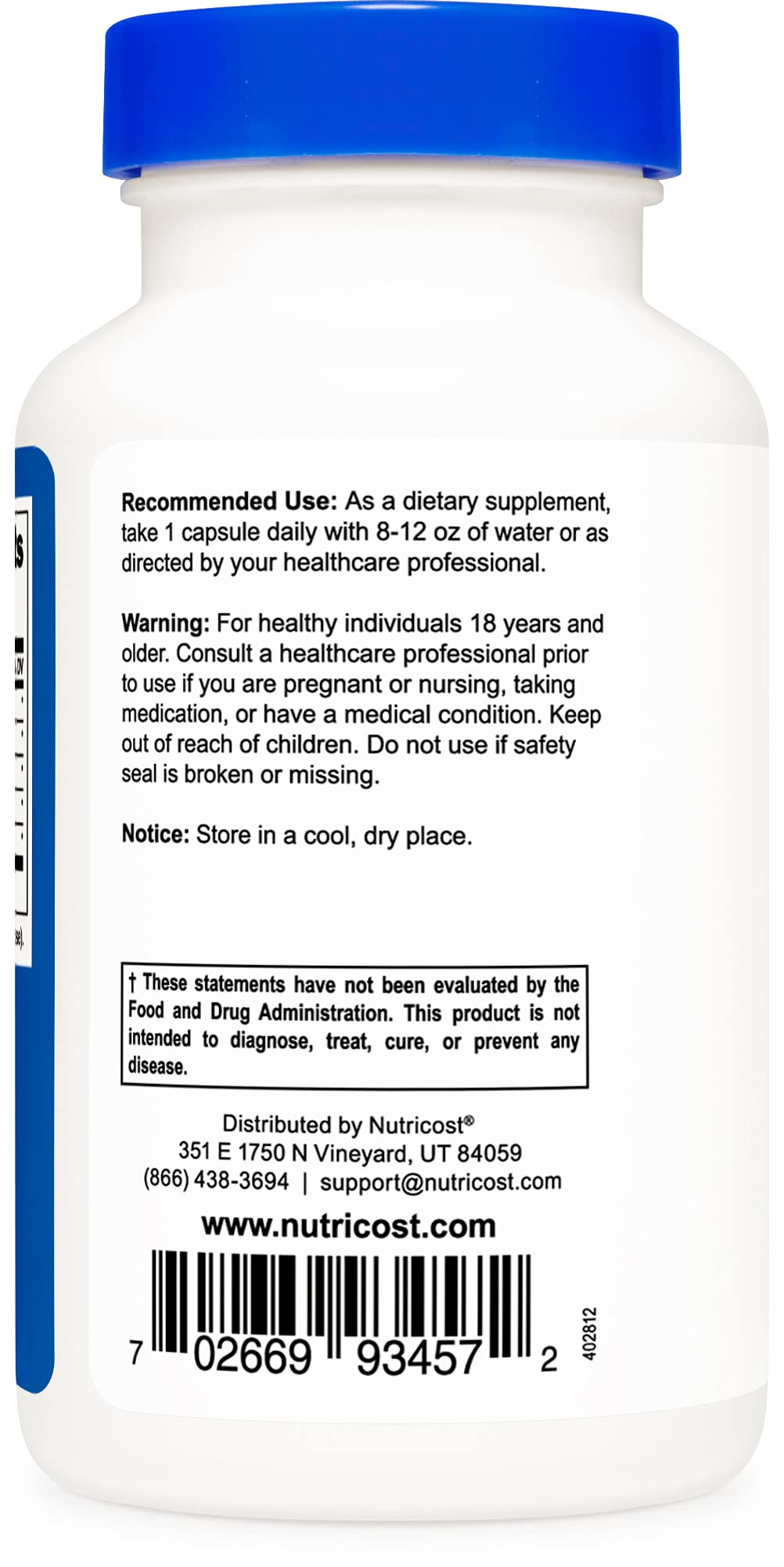 Nutricost Lactase Enzyme Complex 3,000 FCC ALU, 120 Veggie Capsules - Non-GMO Nutricost