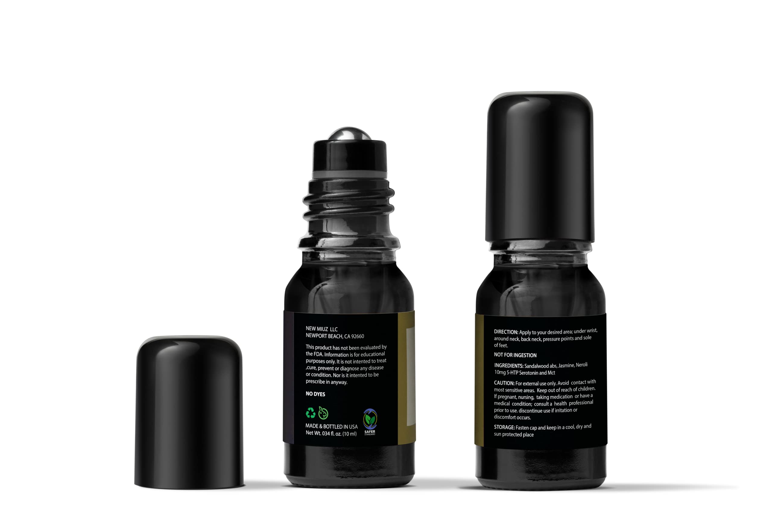 Calm Roll on Essential Oil Stress Relief Sandalwood Jasmine Destress Relaxation Calming Rolle New Miuz