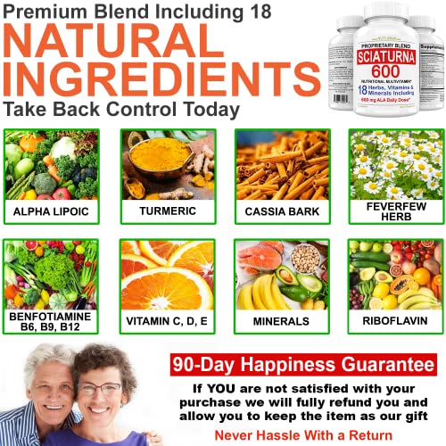Sciatica Supplement with 600 mg Alpha Lipoic Acid - Sciatic Nerve Support Nuturna