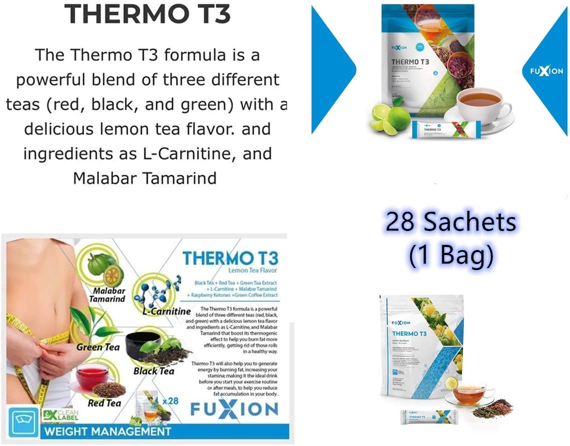 FuXion Thermo T3,Delicious Lemon Tea Flavor(Thermo TT3, 28 Sachets) CHNLML