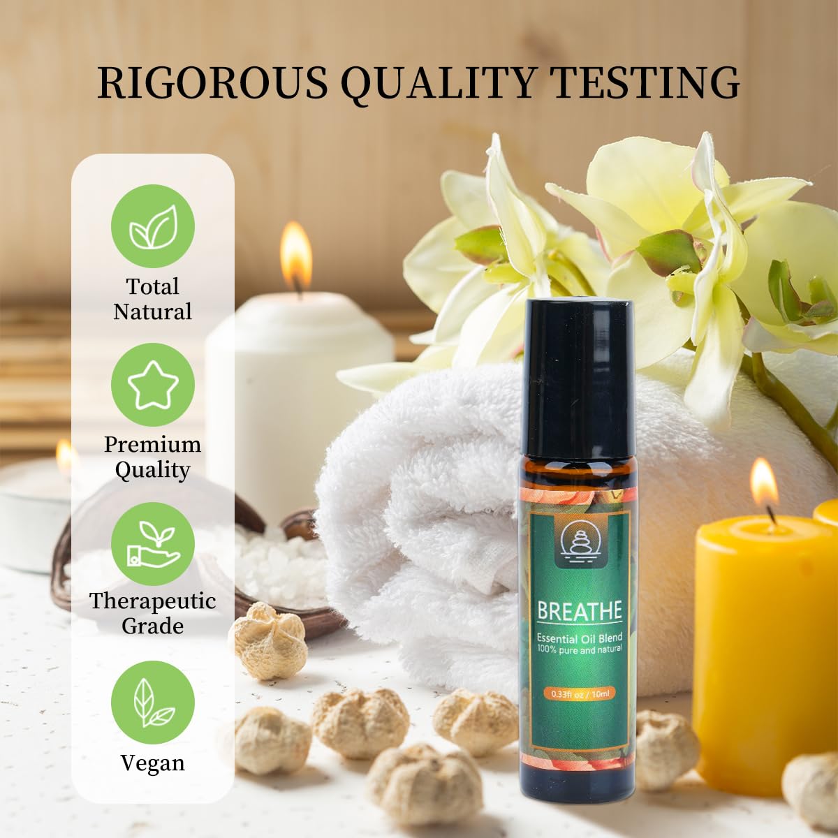 Breathe Easy Essential Oil Blend - Relief for Allergy, Sinus, Cough, and Congestion - Therapeutic Generic