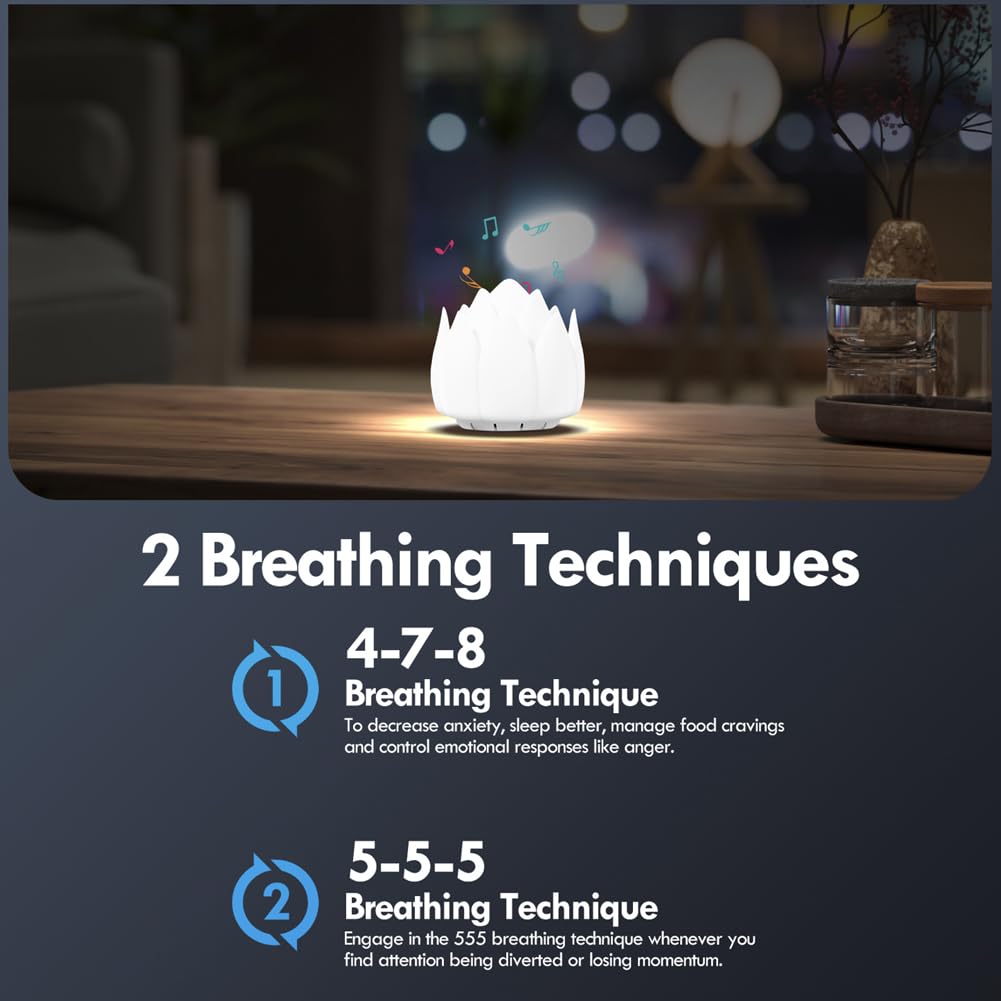 Meditation Gifts 'Breathing Lotus', NDLT Mindfulness Gifts Guided Breathing Trainer 2 Breathing NDLT