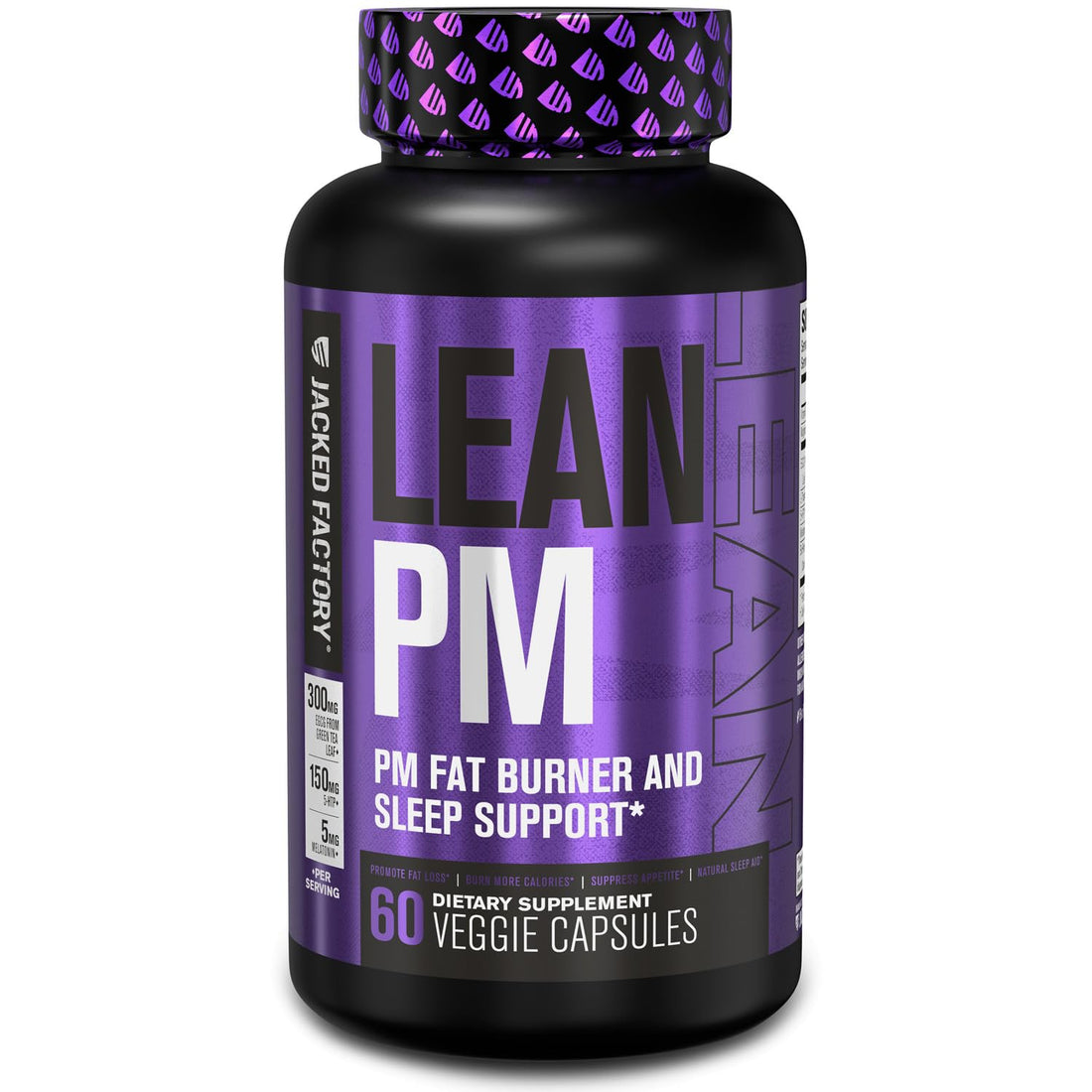Jacked Factory Lean PM Night Time Fat Burner, Sleep Aid Supplement, & Appetite Suppressant