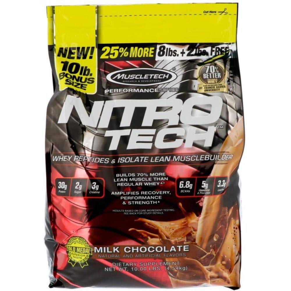 MuscleTech Nitro-Tech Whey Protein Powder Isolate & Peptides | Protein MuscleTech