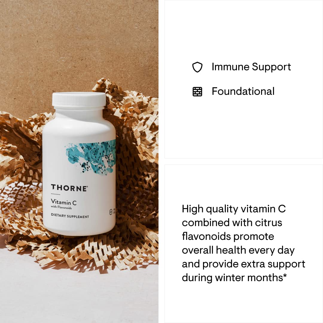 THORNE Vitamin C - Blend of Vitamin C and Citrus Bioflavonoids from Oranges - Support THORNE