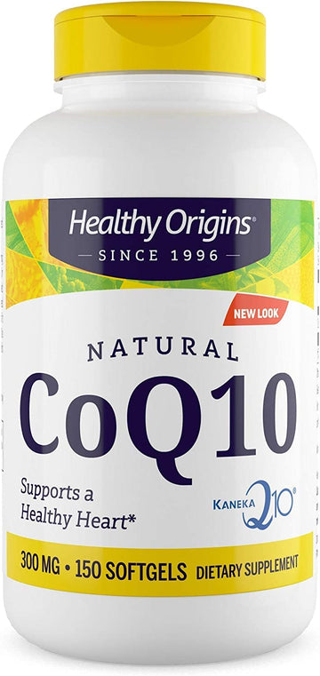 Healthy Origins CoQ10 (Kaneka Q10), 300 mg - Heart Health & Energy Supplement