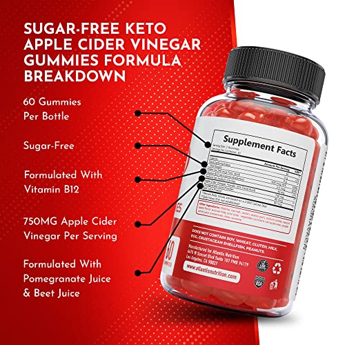 Sugar-Free Keto ACV Gummies for Weight Loss - Apple Cider Vinegar Keto ACV Gummies Atlantis Nutrition