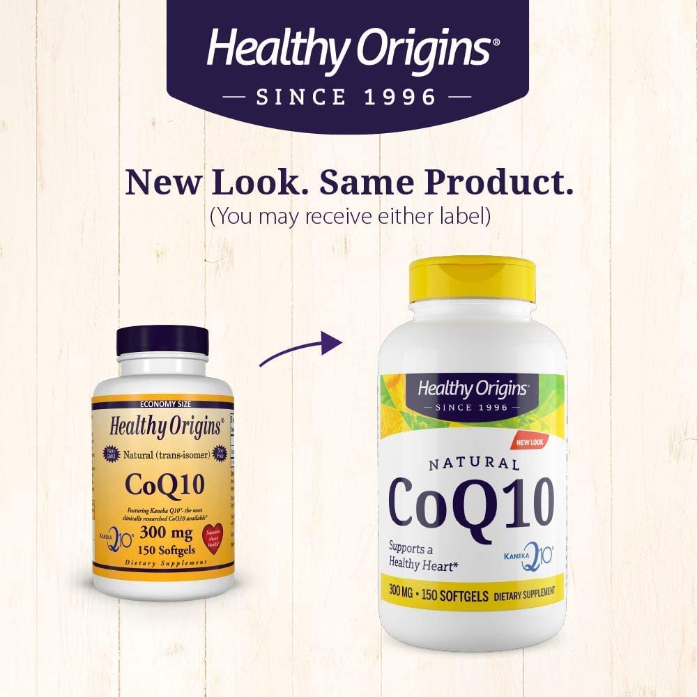 Healthy Origins CoQ10 (Kaneka Q10), 300 mg - Heart Health & Energy Supplement Healthy Origins