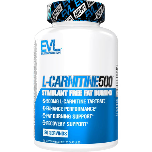 EVL L-Carnitine Supplement for Weight Loss Support - L carnitine 500mg Diet Pills