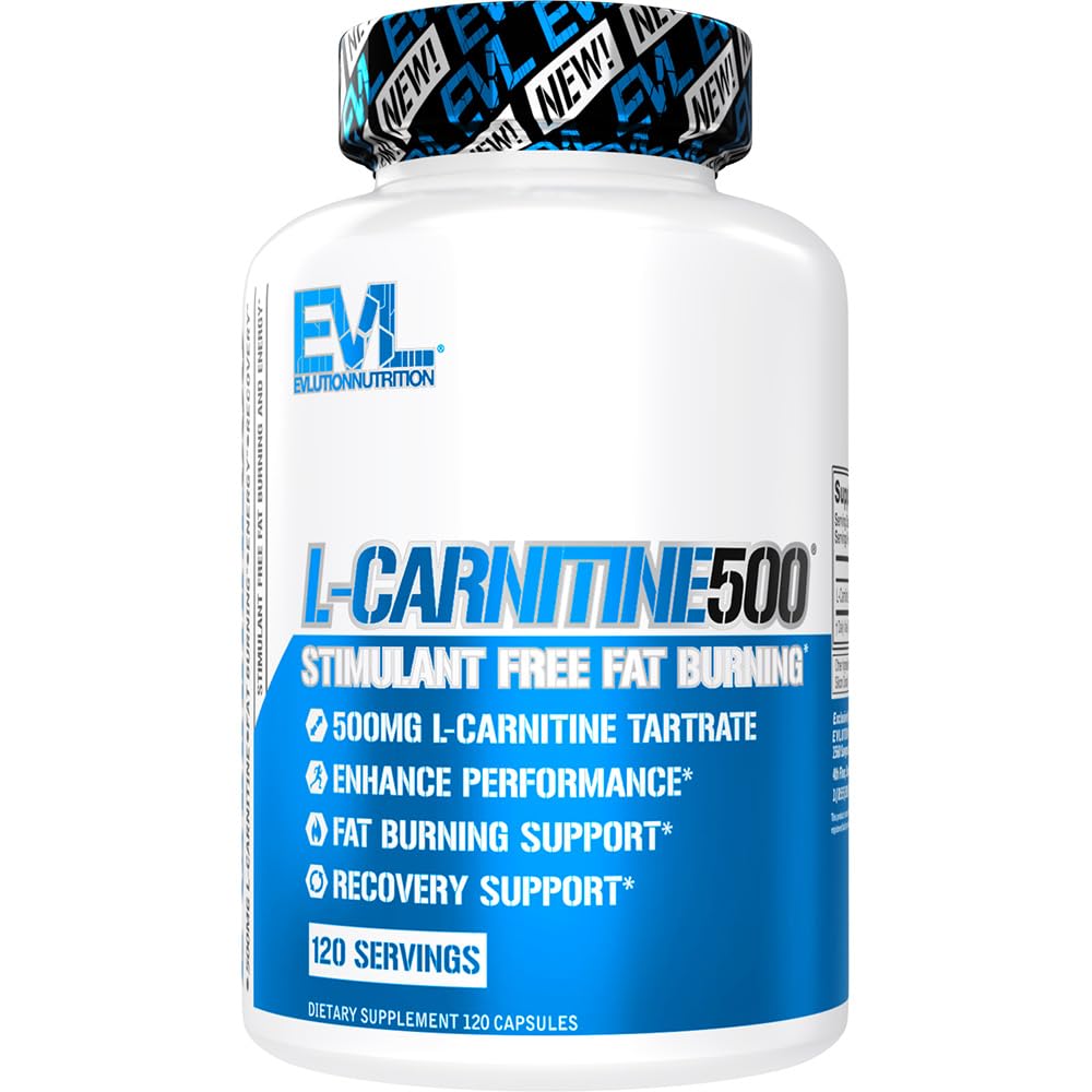 EVL L-Carnitine Supplement for Weight Loss Support - L carnitine 500mg Diet Pills