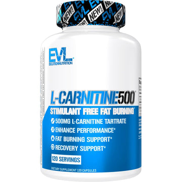 EVL L-Carnitine Supplement for Weight Loss Support - L carnitine 500mg Diet Pills