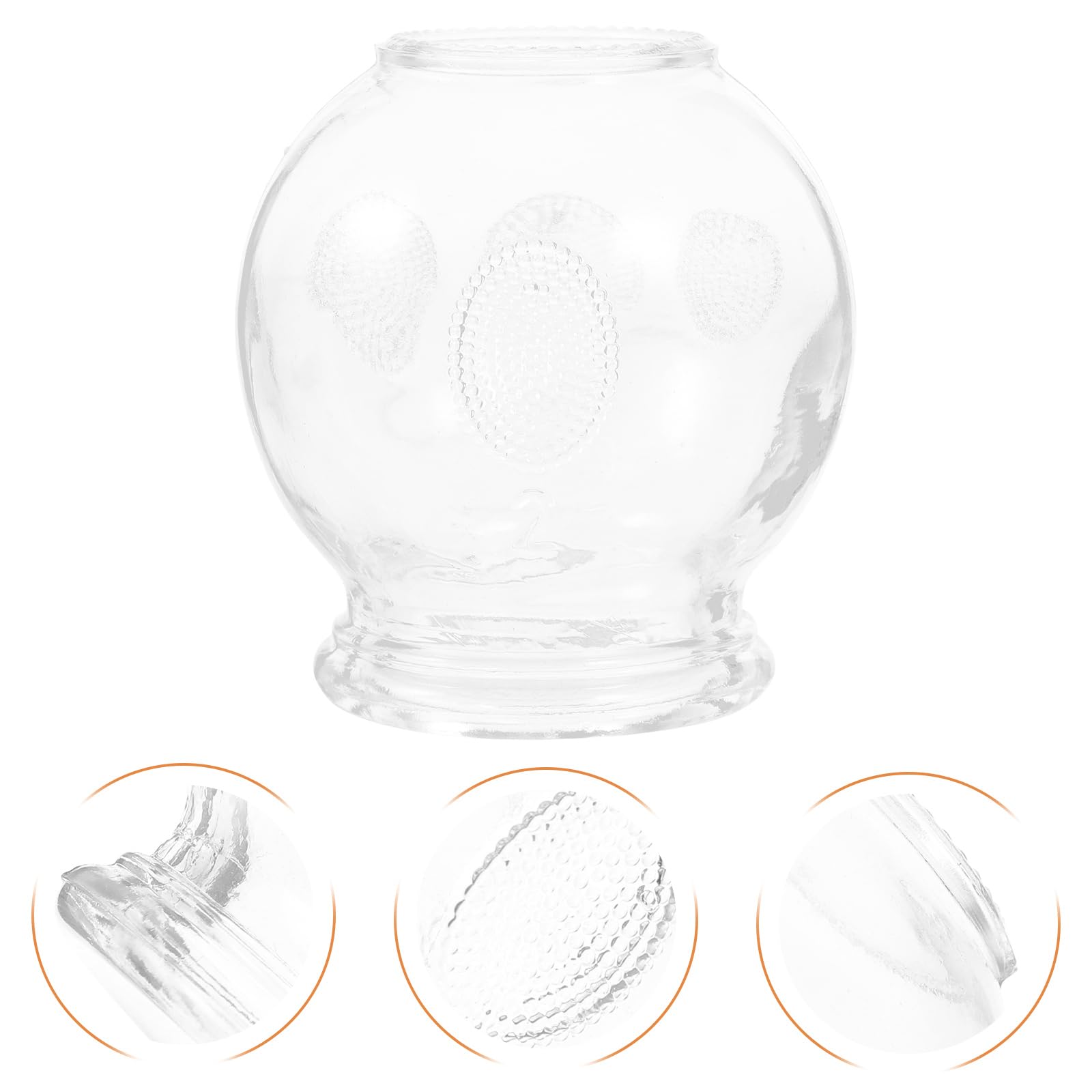 Healvian 8pcs Glass Fire Chinese Acupoint Cupping Glass Cupping Device Body Care Cupping Suction Healvian