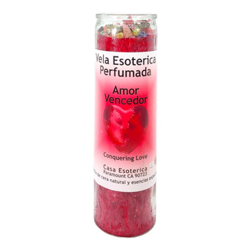 Conquering Love-Palm Wax Spiritual Intention Spell Candle-[RED] | Vela CASA ESOTERICA PERFUMADA