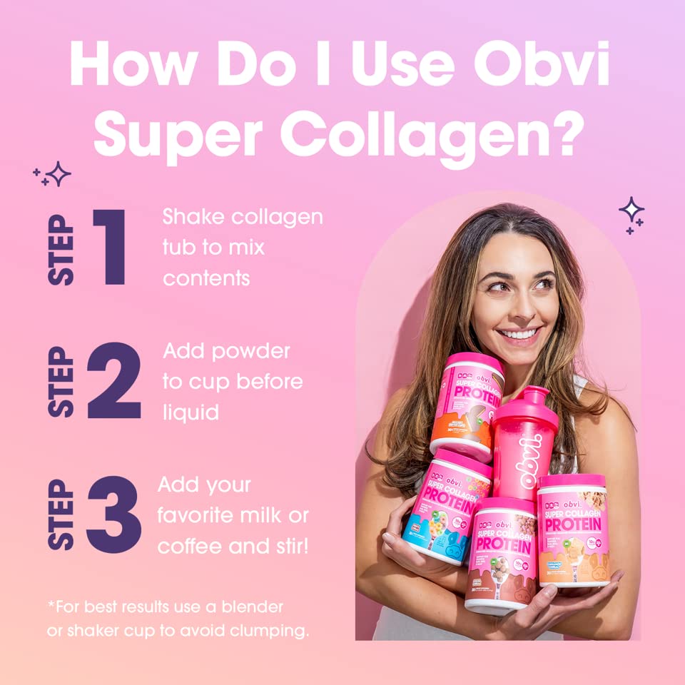 Obvi Collagen Peptides, Protein Powder, Keto, Gluten and Dairy Free, Hydrolyzed Grass Obvi