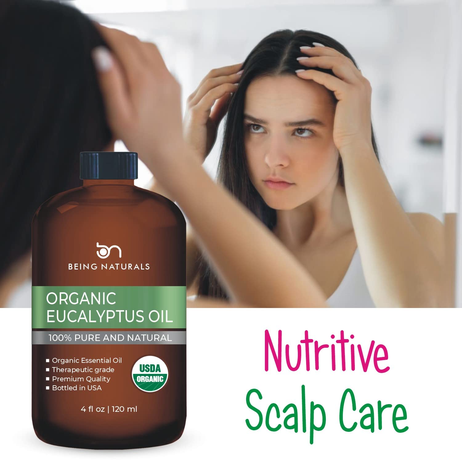 Organic Eucalyptus Essential Oil - Huge 4 FL OZ - 100% Pure & Natural – Premium Natural Oil Being Naturals