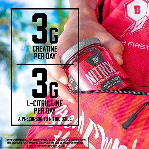 BSN NITRIX 2.0 - Nitric Oxide Precursors, 3g Creatine, 3g L Citrulline - Supports Workout BSN