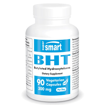 Supersmart - BHT 300 mg Per Day - Butylated Hydroxytoluene - Powerful Antioxidant 
