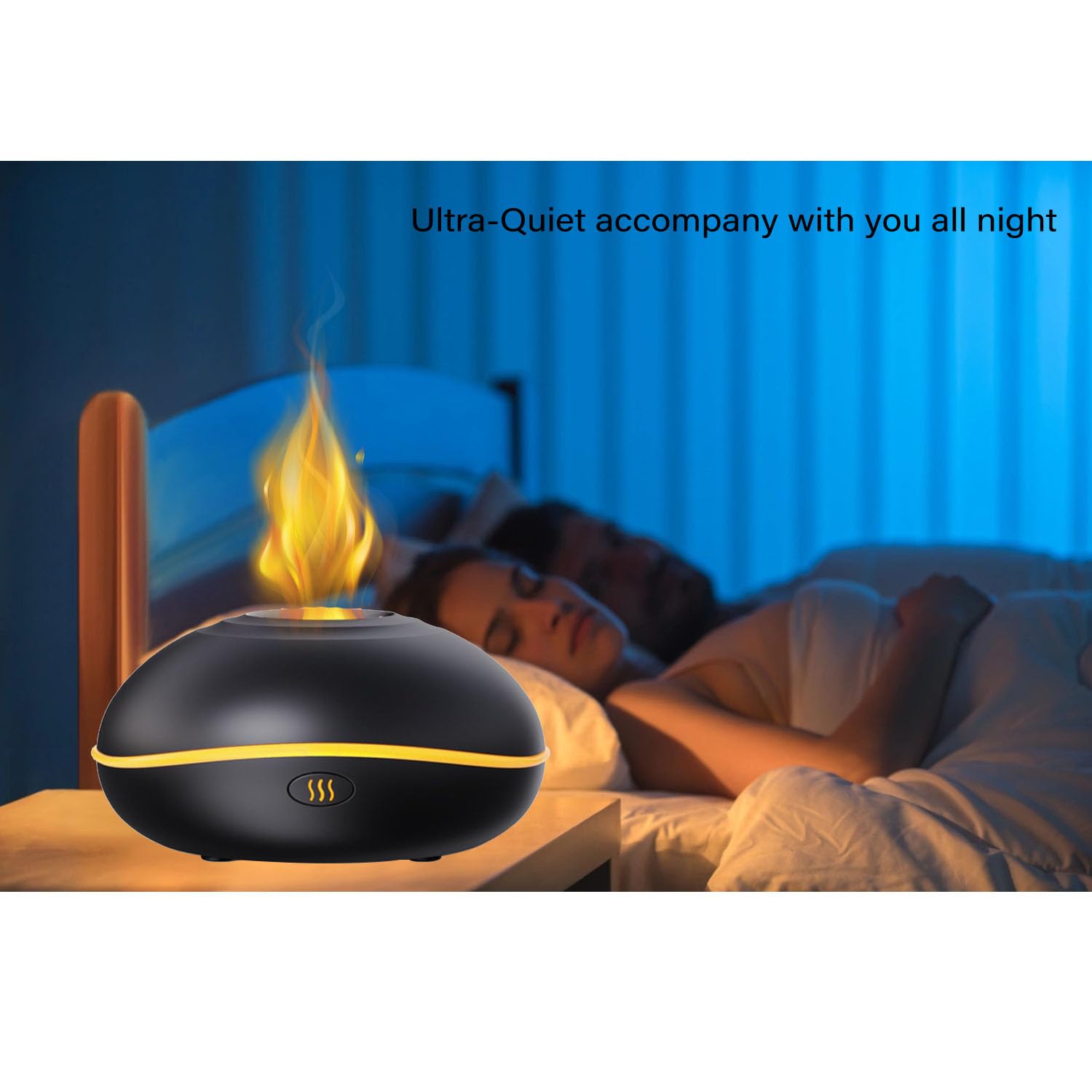 Lotnafee Colorful Flame Fire Diffuser Humidifier, Upgraded Scent Diffuser for Essential Oils Home,Office,Yoga Lotnafee