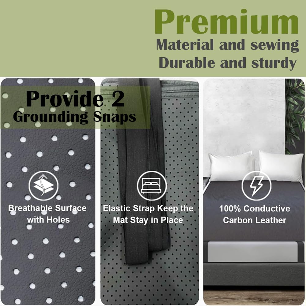 Grounding Mat for Sleeping, Grounding Sheet forBed, Earth Mat Connected for Pain Relief FOPPON