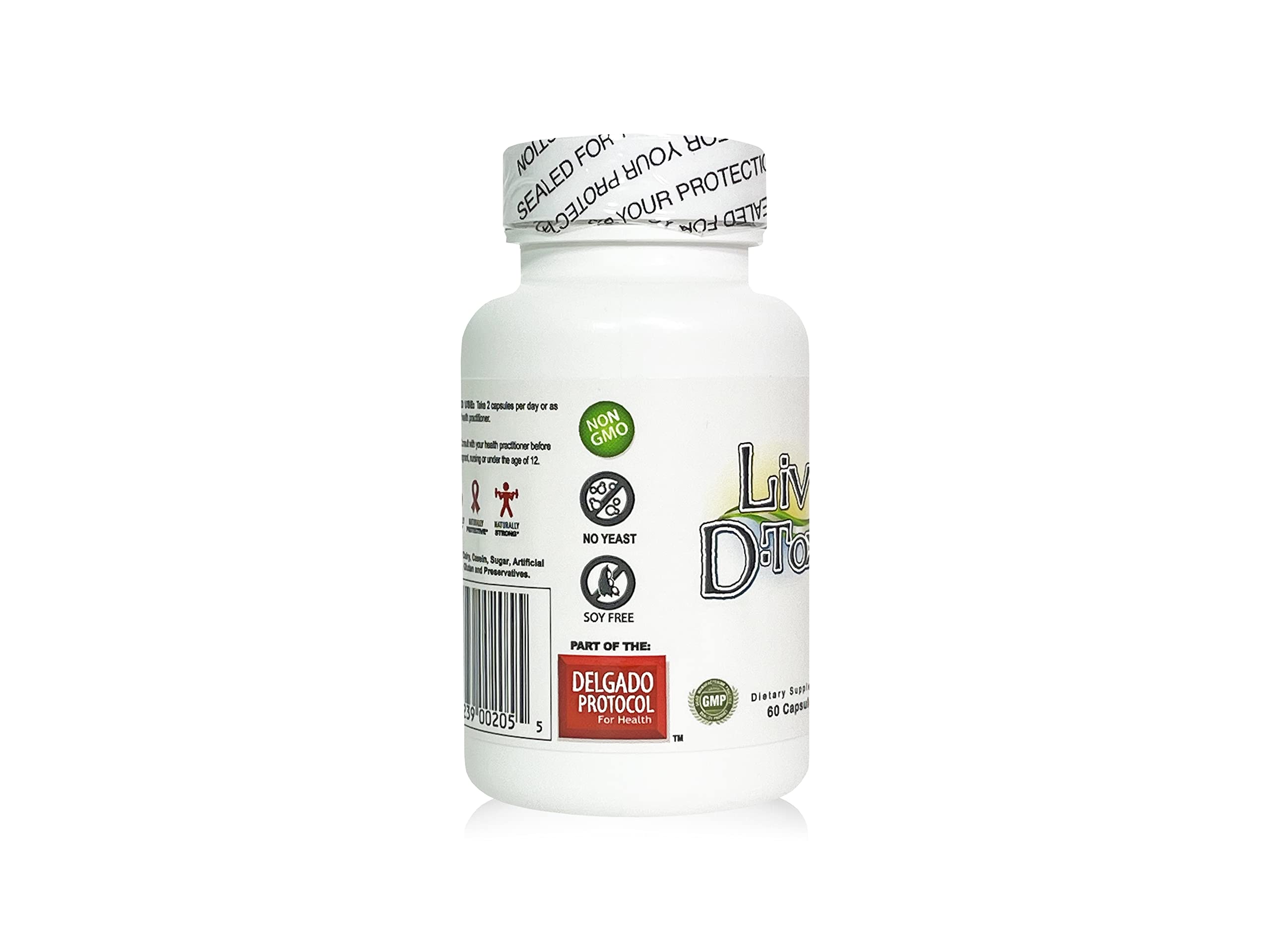 Liv D-Tox - 60 Capsules - Liver Detox and Cleanse Support Health Supplement, with Turmeric The Delgado Protocol for Health