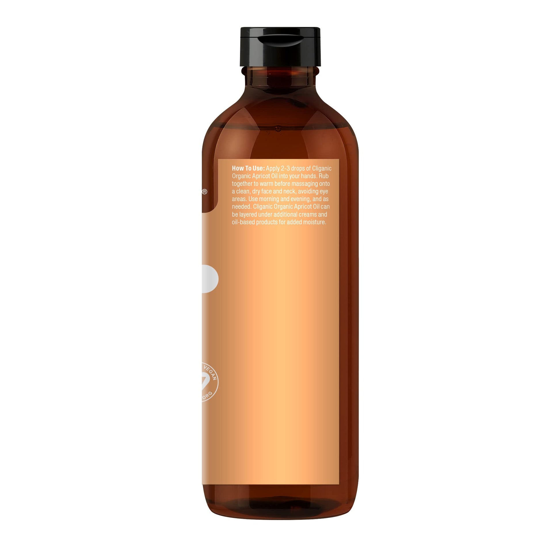 Cliganic Organic Apricot Oil, 100% Pure (8oz) - For Skin, Hair & Face | Natural Cold Pressed Unrefined Cliganic