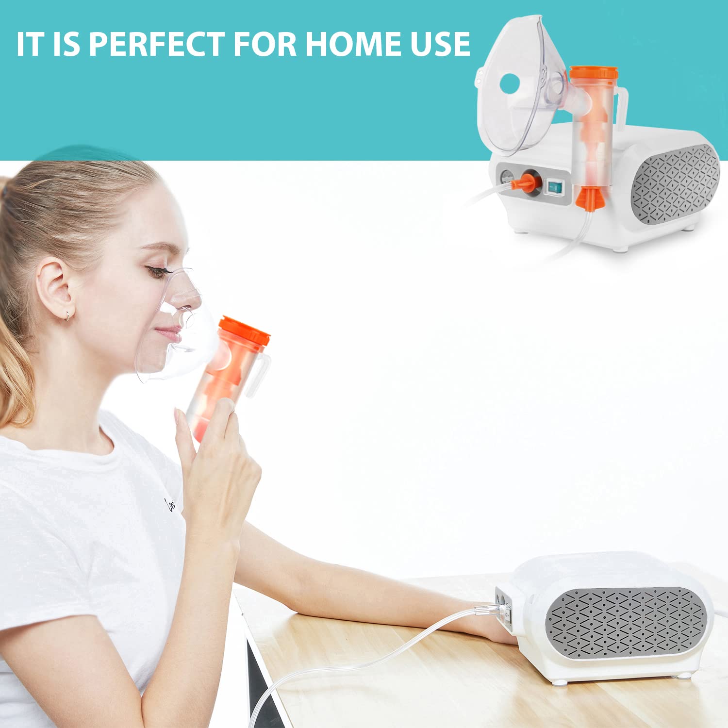 MAYLUCK Portable Compressor Nebulizer, Nebulizer Machine with 1 Set Mayluck