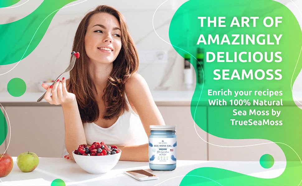 TrueSeaMoss Wildcrafted Irish Sea Moss Gel – Nutritious Raw Seamoss Rich in Minerals TrueSeaMoss