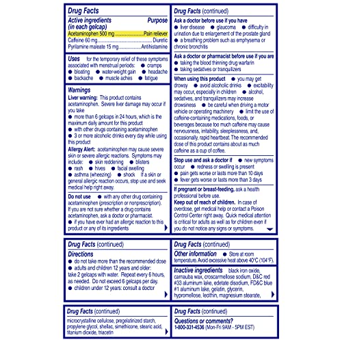 Midol Complete Gelcaps 24ct: Midol Complete Menstrual Pain Relief Gelcaps with Acetaminophen Midol