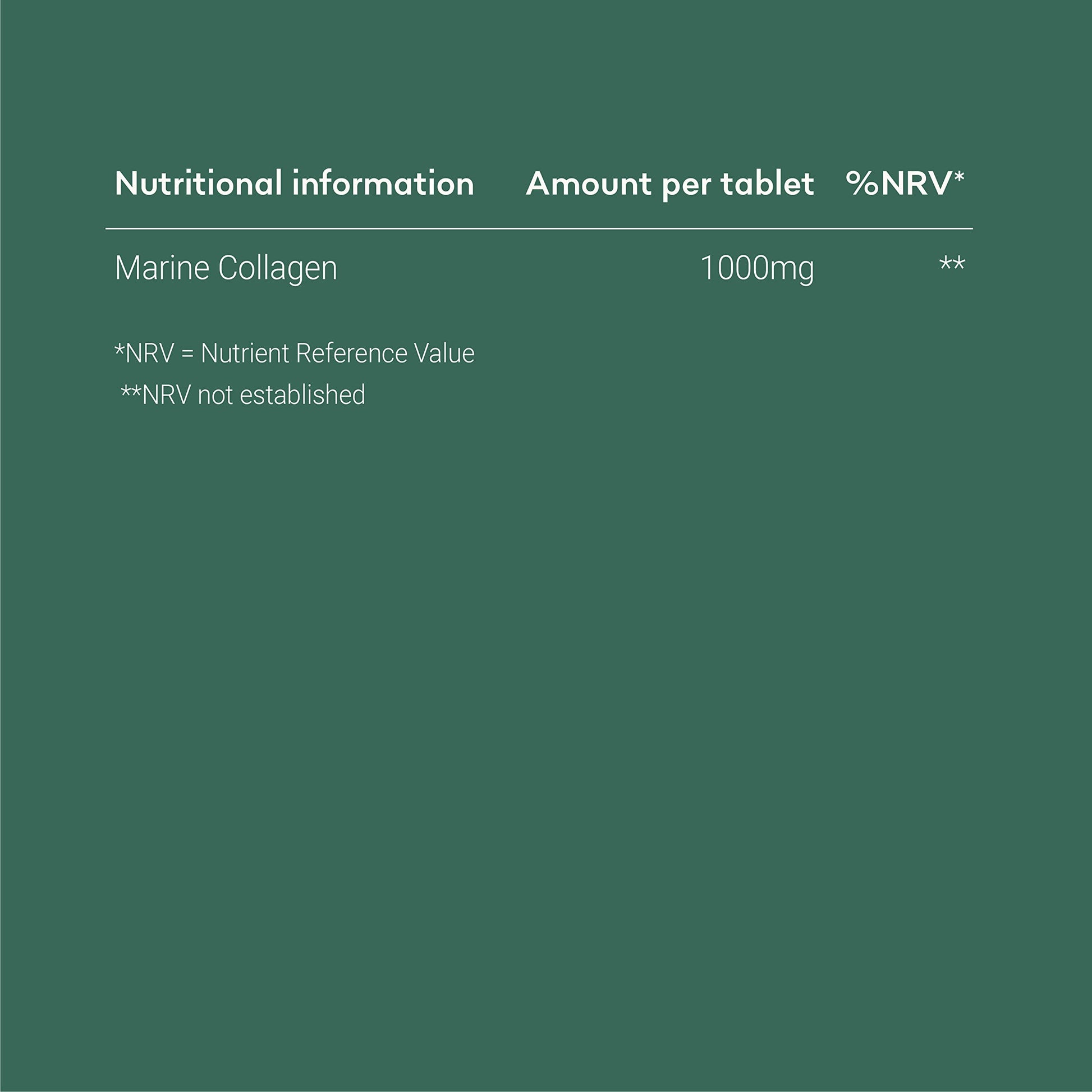 Pure Collagen Tablets - High Strength 1000mg Peptan Marine Collagen Supplements - Collagen Powder Project Nutrition